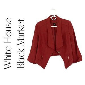 WHBM Cropped Burnt Orange Blazer